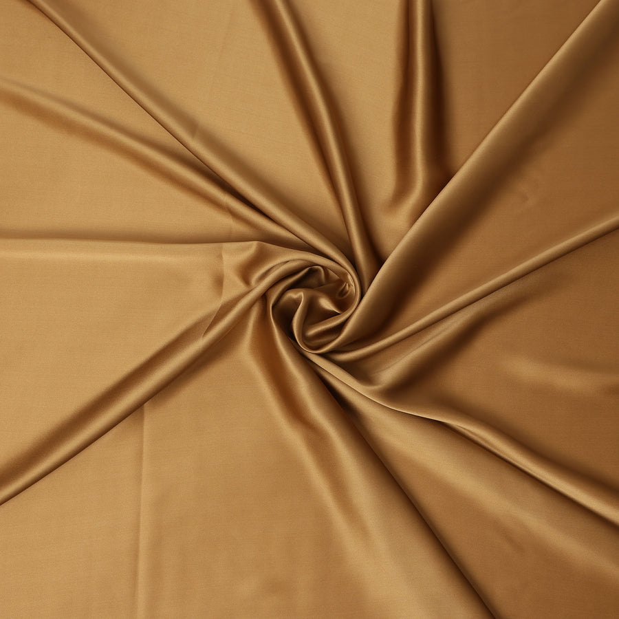 Golden Brown Premium Pure Silk Satin Fabric Solid Plain Smooth Finish 110 Cms Wide Luxury Dressmaking Material From China-D27480 Regal Fabrics