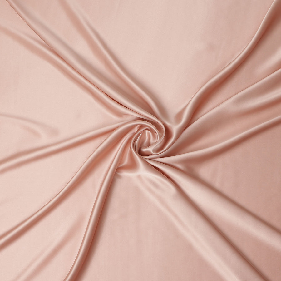 Peach Premium Pure Silk Satin Fabric Solid Plain Smooth Finish 110 Cms Wide Luxury Dressmaking Material From China-D27478 Regal Fabrics