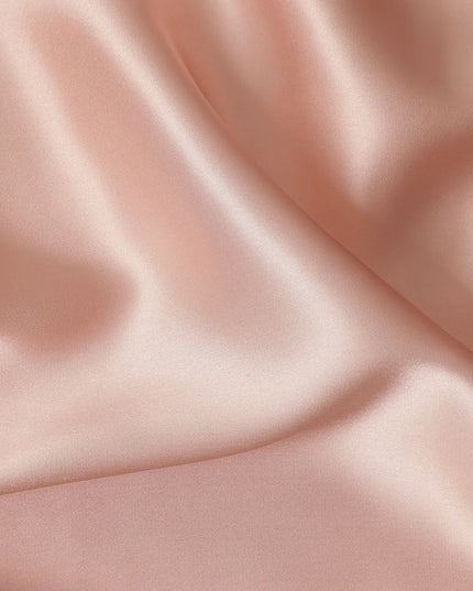 Peach Premium Pure Silk Satin Fabric Solid Plain Smooth Finish 110 Cms Wide Luxury Dressmaking Material From China-D27478 Regal Fabrics