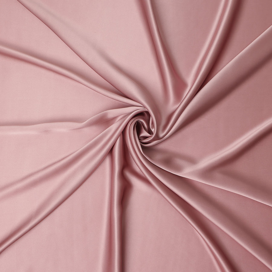 Dusty Rose Premium Pure Silk Satin Fabric Solid Plain Smooth Finish 110 Cms Wide Luxury Dressmaking Material From China-D27488