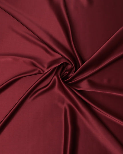 Wine Maroon Premium Pure Silk Satin Fabric Solid Plain Smooth Finish 110 Cms Wide Luxury Dressmaking Material From China-D27485 - Regal Fabrics