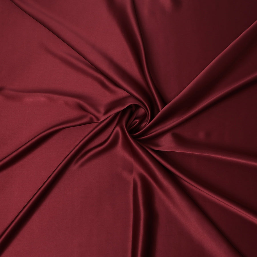 Wine Maroon Premium Pure Silk Satin Fabric Solid Plain Smooth Finish 110 Cms Wide Luxury Dressmaking Material From China-D27485 - Regal Fabrics