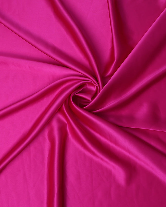 Fuchsia Pink Premium Pure Silk Satin Fabric Solid Plain Smooth Finish 110 Cms Wide Luxury Dressmaking Material From China-D27490