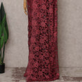 Pink French Chantilly Lace Saree | Regal