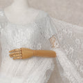Cream White French Lace Saree Piece
