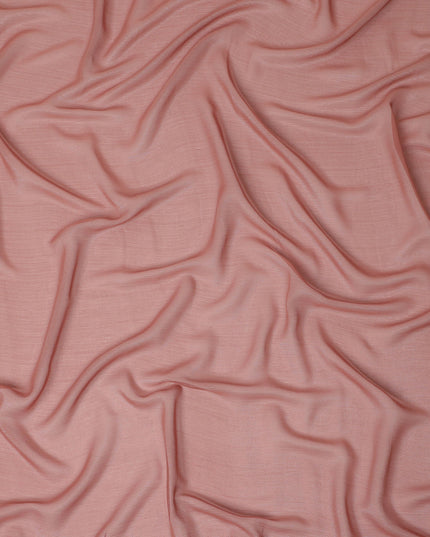 Peach Pink Plain Synthetic Chiffon Fabric 110 Cms Width India-D27753