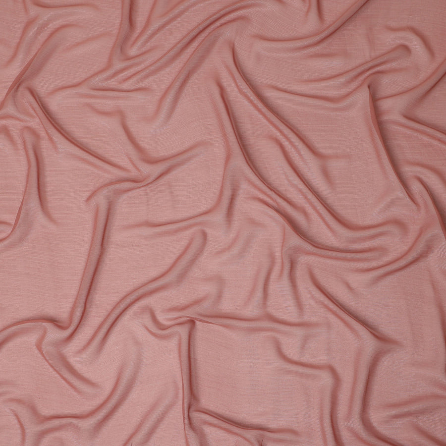 Peach Pink Plain Synthetic Chiffon Fabric 110 Cms Width India-D27753