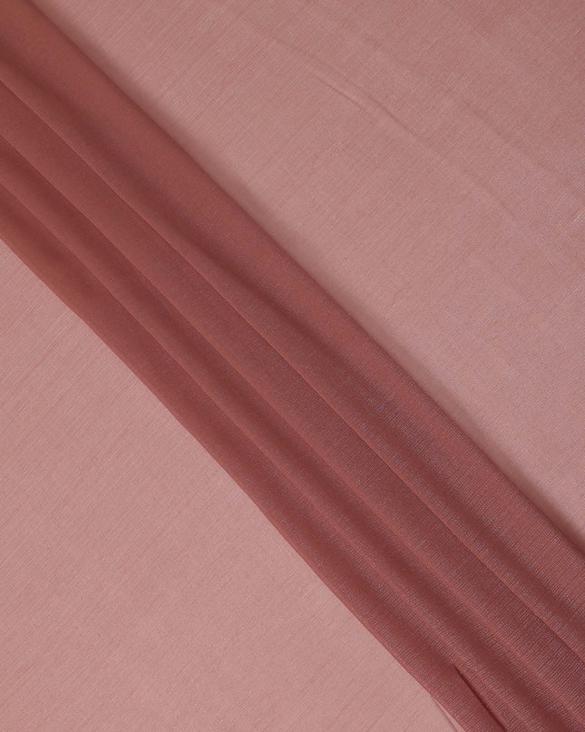 Peach Pink Plain Synthetic Chiffon Fabric 110 Cms Width India-D27753