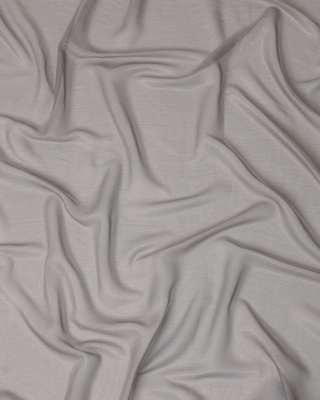 Light Grey Plain Synthetic Chiffon Fabric 110 Cms Width India-D27751