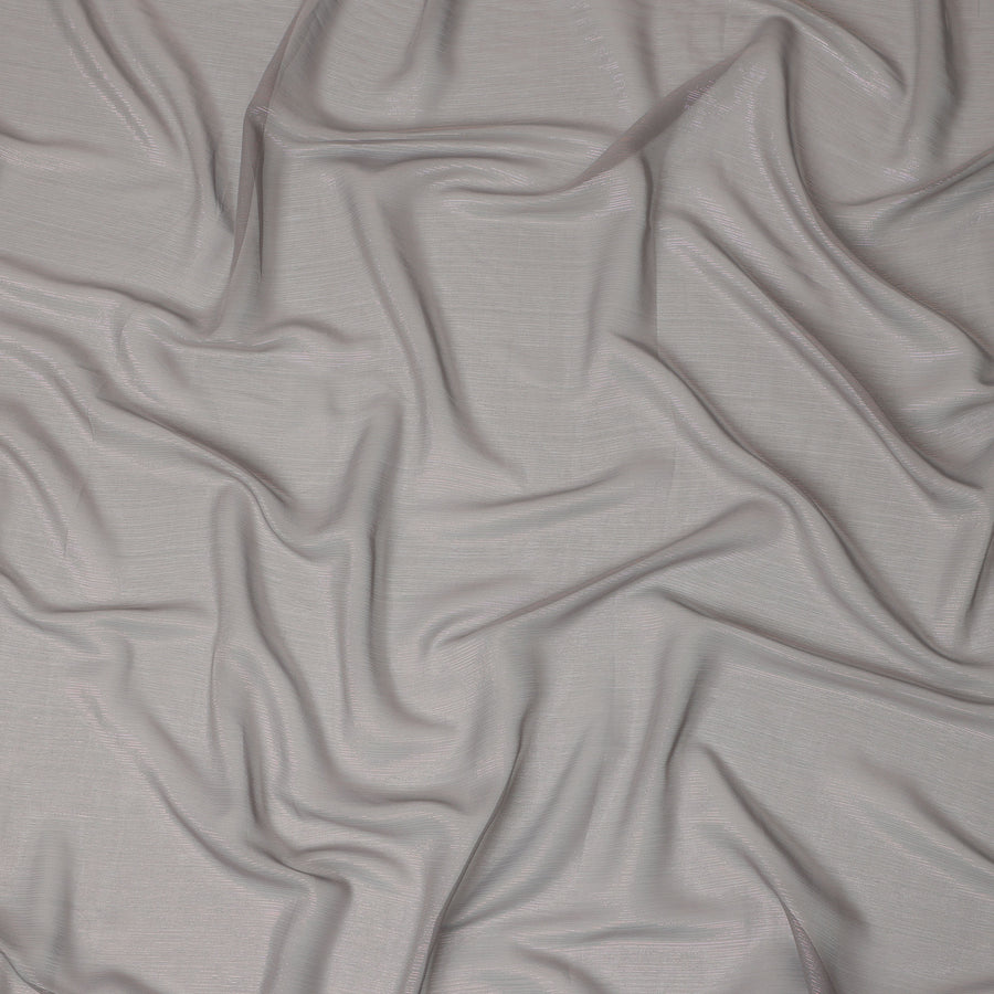 Light Grey Plain Synthetic Chiffon Fabric 110 Cms Width India-D27751