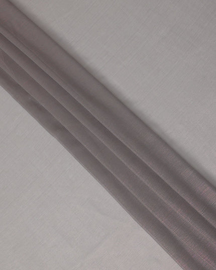Light Grey Plain Synthetic Chiffon Fabric 110 Cms Width India-D27751