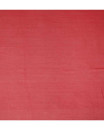 Coral Plain Synthetic Chiffon Fabric 110 Cms Width India-D27746