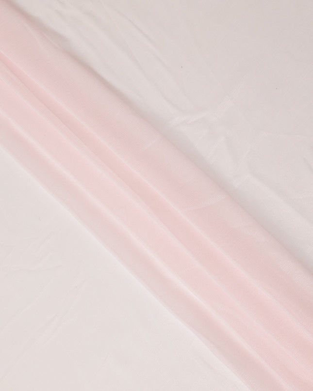 Light Pink Plain Synthetic Chiffon Fabric 110 Cms Width India-D27749