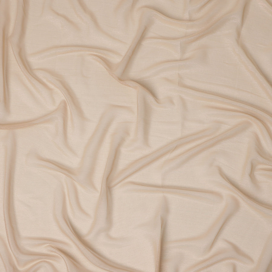 Beige Plain Synthetic Chiffon Fabric 110 Cms Width India-D27744