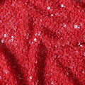 Scarlet Red Silk Georgette Sequin Fabric 110cm