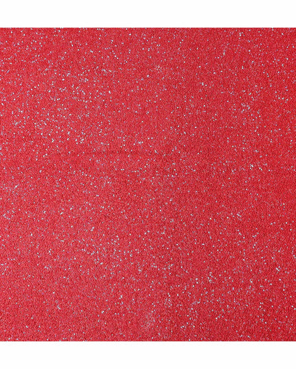 Scarlet Red Silk Georgette Sequin Fabric 110cm
