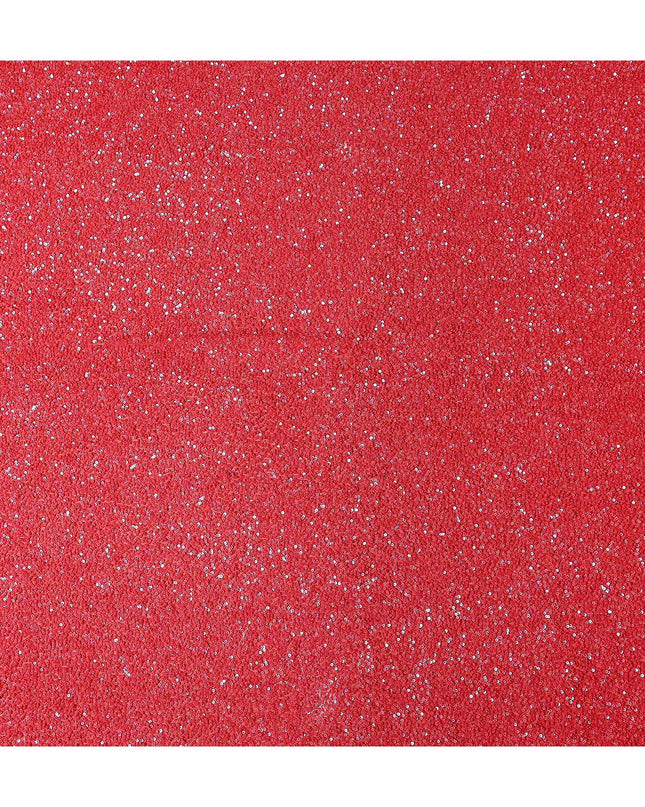 Scarlet Red Silk Georgette Sequin Fabric 110cm