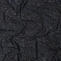 Midnight Black Silk Georgette Sequin Fabric 110cm