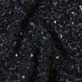Midnight Black Silk Georgette Sequin Fabric 110cm