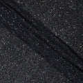 Midnight Black Silk Georgette Sequin Fabric 110cm