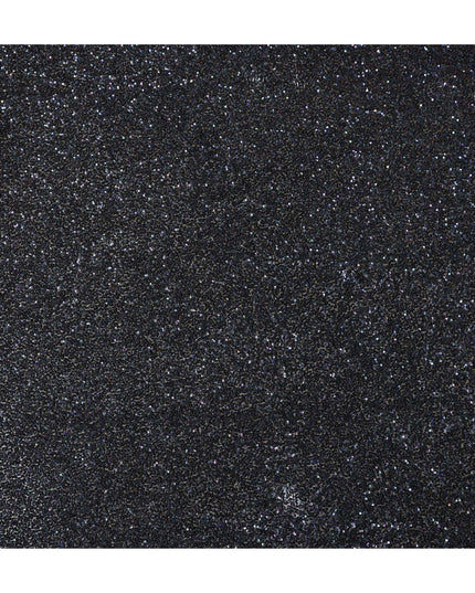 Midnight Black Silk Georgette Sequin Fabric 110cm