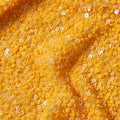 Marigold Yellow Silk Georgette Sequin Fabric 110cm