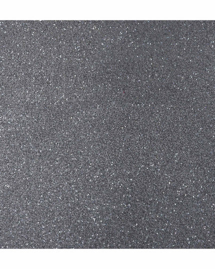 Charcoal Grey Silk Georgette Sequin Fabric 110cm