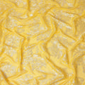 Lemon Yellow Silver Floral Metallic Lurex Silk Chiffon Fabric 110 Cms Wide, Made in South Korea-D27540
