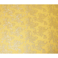Lemon Yellow Silver Floral Metallic Lurex Silk Chiffon Fabric 110 Cms Wide, Made in South Korea-D27540