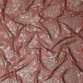 Dusty Rose Pink Silver Floral Metallic Lurex Silk Chiffon Fabric 110 Cms Wide, Made in South Korea-D27539