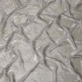 Pearl Grey Silver Floral Metallic Lurex Silk Chiffon Fabric 110 Cms Wide, Made in South Korea-D27533 - Regal Fabrics