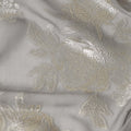 Pearl Grey Silver Floral Metallic Lurex Silk Chiffon Fabric 110 Cms Wide, Made in South Korea-D27533 - Regal Fabrics