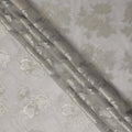 Pearl Grey Silver Floral Metallic Lurex Silk Chiffon Fabric 110 Cms Wide, Made in South Korea-D27533 - Regal Fabrics