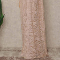 Blush Pink Premium French 2 Tone Chantilly Saree Lace 5.5 Mtrs Length 110 Cms Width Designer Net Fabric Made In France, Blouse Not Included-D28114