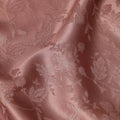 Dusty Terracotta Floral Silk Satin Fabric 110cm