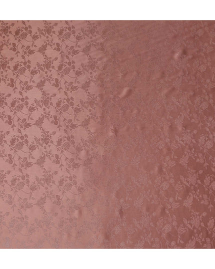 Dusty Terracotta Floral Silk Satin Fabric 110cm