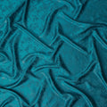 Peacock Teal Floral Silk Satin Fabric 110cm