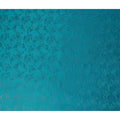 Peacock Teal Floral Silk Satin Fabric 110cm
