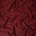 Burgundy Maroon Floral Silk Satin Fabric 110cm