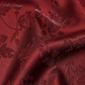 Burgundy Maroon Floral Silk Satin Fabric 110cm