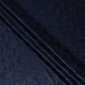 Midnight Navy Floral Silk Satin Fabric 110cm