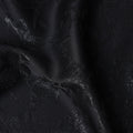 Jet Onyx Floral Silk Satin Fabric 110cm