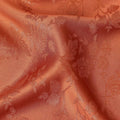Burnt Rust Floral Silk Satin Fabric 110cm
