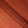 Burnt Rust Floral Silk Satin Fabric 110cm