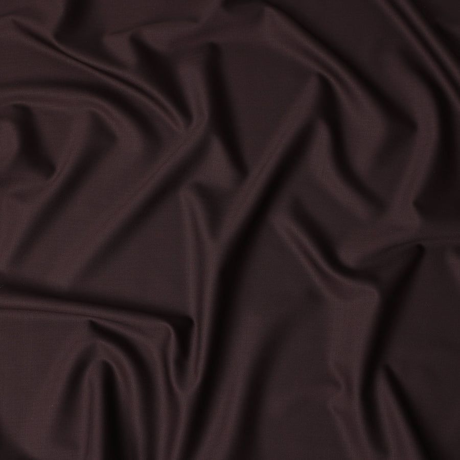 Rich Mahogany Brown Premium Blended Poly Wool Suiting Fabric 150 Cm Width Smooth Finish Durable Breathable Wrinkle Resistant Fabric For Suits Blazers Trousers Formal Wear Made In India-D28859 Regal Fabrics