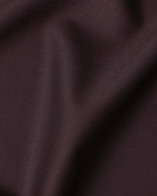 Rich Mahogany Brown Premium Blended Poly Wool Suiting Fabric 150 Cm Width Smooth Finish Durable Breathable Wrinkle Resistant Fabric For Suits Blazers Trousers Formal Wear Made In India-D28859 Regal Fabrics