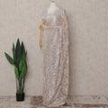 Beige French Chantilly Lace Saree | Regal