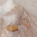 Rose Gold Pink Chantilly Lace Saree - D31628