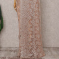 Rose Gold Pink Chantilly Lace Saree - D31628