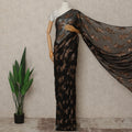Black Copper Metallic French Chiffon Saree 5.5 Meters Length 110 Cms Width Lightweight Printed Elegant Party Wear Soft Flowy Fabric Premium Quality Without Blouse Piece-D28714 Regal Fabrics